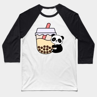 Adorable Panda Baby Bubble Tea Hug Kawaii Cream Baseball T-Shirt